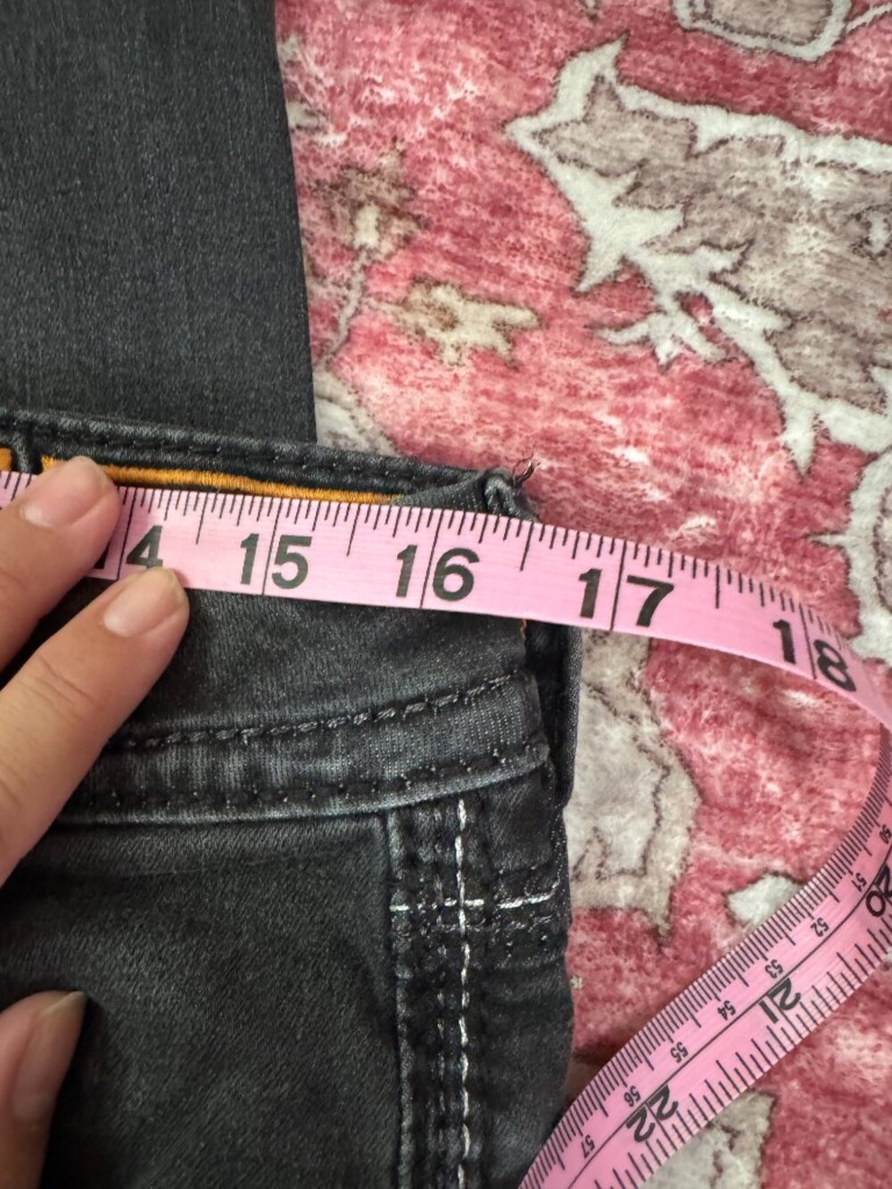 Rock Revival Clair Easy Skinny Jeans Faded Black Fleur de Lis Embellished Size28 - Picture 10 of 12